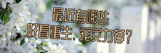 最近有哪些好看重生、寵文力薦？